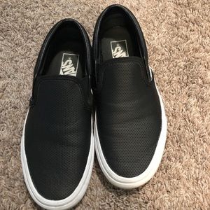 Black Leather Vans